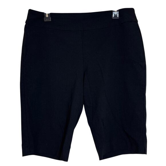 Counterparts Size 14 Black Pull On Stretchy Above The Knee Shorts - Picture 1 of 5